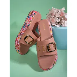 Mozafia Women's Pink Casual Sandals-picture-22