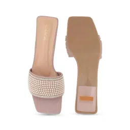 Mozafia Women's Pink Casual Sandals image 4