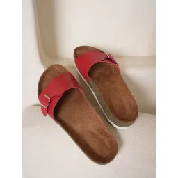 Mozafia Women's Red Slides-picture-30