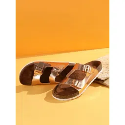 Mozafia Women's Rose Gold Casual Sandals-picture-36