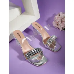 Mozafia Women's Silver Casual Sandals-picture-20