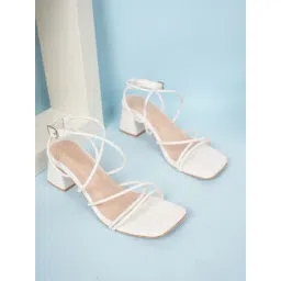 Mozafia Women's White Gladiator Sandals-picture-29