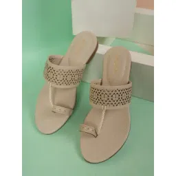 Mozafia Women's White Laser Cut Toe Ring Sandals-picture-20