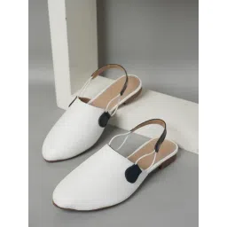 Mozafia Women's White Mule Shoes-picture-33