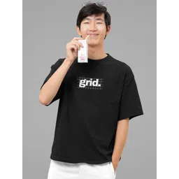 MOZIGO Men Typography Printed Round Neck Cotton Oversized T-shirt-picture-24