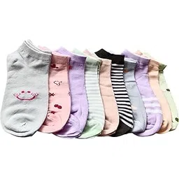 mpk perfect Women's Ankle Socks for Casual & Sports Multicolor Odour Free Fancy Multi design Socks-picture-49