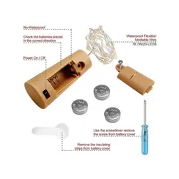 MPROW 2m Yellow 20 LEDs Rice Shape String Light image 4