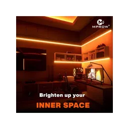 MPROW Orange Coloured Waterproof Rope String Light image 4