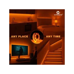 MPROW Orange Coloured Waterproof Rope String Light image 2