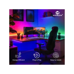 MPROW Pink & Blue Waterproof Rope String Light image 2