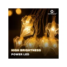 MPROW Yellow Waterproof Fruit-Shaped LED String Lights image 3