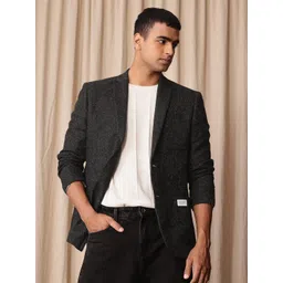 mr bowerbird Men Self Design Single Breasted Formal Blazer image 1
