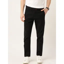 Mr Bowerbird Men Black Tailored Fit Chinos Trousers-picture-29