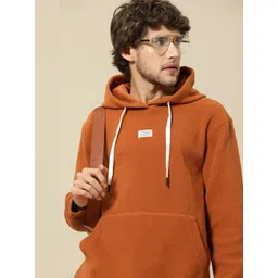 Mr Bowerbird Men Brown Self Designed Hooded Sweatshirt-picture-25