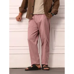 Mr Bowerbird Men Pleated Mid-Rise Liberal Fit Trousers-picture-20