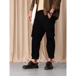 Mr Bowerbird Men Pleated Oversized Fit Pure Cotton Corduroy Cargos Trousers-picture-16