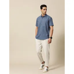 Mr Bowerbird Men Premium Solid Casual Shirt-picture-14