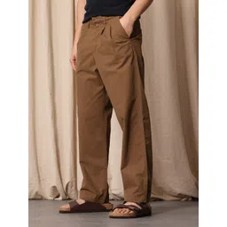 Mr Bowerbird Men Pure Cotton Oversized Fit Pleated Trousers-picture-26