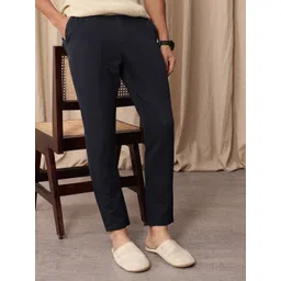 Mr Bowerbird Men Solid Chinos Trousers-picture-20