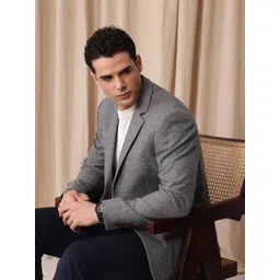 mr bowerbird Men Solid Single Breasted Casual Blazer-picture-11