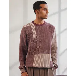 Mr Bowerbird Men Striped Cotton Pullover Sweaters-picture-41