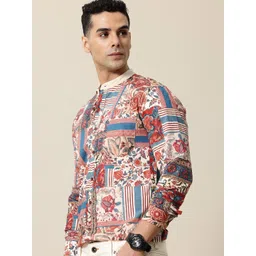 Mr Bowerbird Pure Cotton Tailored Fit Floral Printed Casual Shirt-picture-26