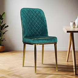 MRC EXECUTIVE CHAIRS ALWAYS INSPIRING MORE Dining Chair,Accent Chair for Living Room Bedroom Restuaran,Velvet Fabric & Cushion Seat with Metal Legs (Dining Chair Green & Gold)-picture-10