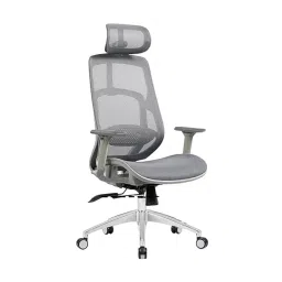 MRC Executive Chairs Polo Ergonomic office Chair with Adjustable Lumbar Support, 3D Armrests- Grey-picture-32