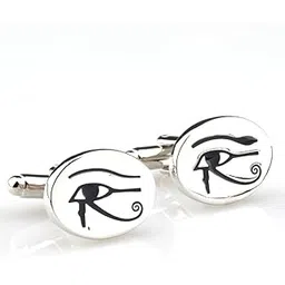 mrcuff Egyptian Eye Ra Horus Egypt Cufflinks Pair in a Presentation Gift Box & Polishing Cloth-picture-44