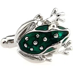 mrcuff Frog Green Pair Cufflinks in a Presentation Gift Box & Polishing Cloth-picture-29