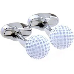 mrcuff Golf Ball White Pair Cufflinks in Presentation Gift Box & Polishing Cloth-picture-13