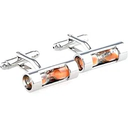mrcuff Sand Timer Hourglass Orange Sandtimer Pair Cufflinks in a Presentation Gift Box & Polishing Cloth-picture-45