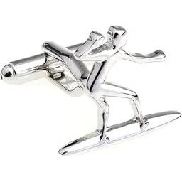 mrcuff Surfer Surfboard Pair Cufflinks in a Presentation Gift Box & Polishing Cloth-picture-28