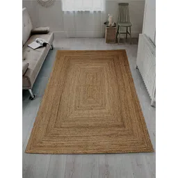 MRIC Beige Self Design Jute Carpet-picture-17