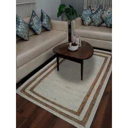 MRIC White & Beige Rectangular Traditional Braided Jute Carpet-picture-29