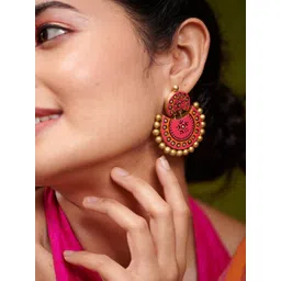 Mridah Crescent Shaped Chandbalis Earrings-picture-29