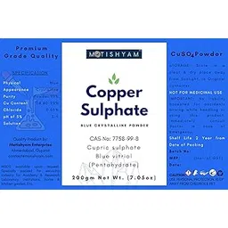 MS Copper Sulphate Premium Grade Powder 200 gm, (Seal Packaging for Longer Shelf Life 200 gm)-picture-23