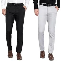 M/S Marutis Sales & Service Formal Regular Fit Cotton Combo Trouser | Pack of 2-picture-19