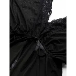 ms.lingies Ms Lingies Women Black Solid Net Baby Doll image 3