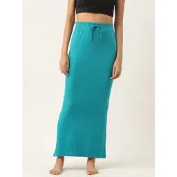 Ms.Lingies Blue Plain Saree Shapewear-picture-17