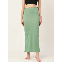 Ms.Lingies Green Plain Saree Shapewear-picture-35