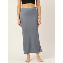 Ms.Lingies Grey Plain Saree Shapewear-picture-14