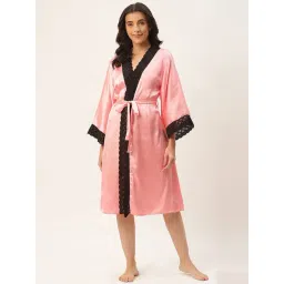 Ms.Lingies Pink Lace Work Robe-picture-14