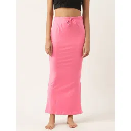 Ms.Lingies Pink Plain Saree Shapewear-picture-42