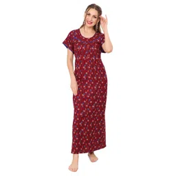 Ms.Lingies Pure Cotton Printed Maxi Nightdress-picture-22
