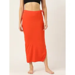 Ms.Lingies Red Plain Saree Shapewear-picture-43