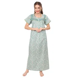 Ms.Lingies Women Printed Pure Cotton Maxi Nightdress-picture-20