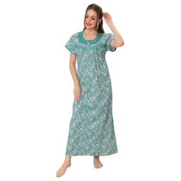 Ms.Lingies Women Printed Pure Cotton Maxi Nightdress-picture-37
