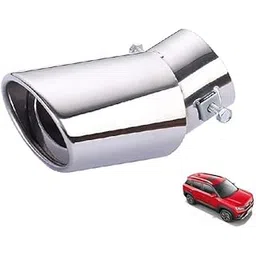 MT Stylish Car Show Exhaust Tube in Stainless Steel Colour Tube-Silencer Muffler Tip Pipe for BREEZA (ALL MODELS)-picture-30