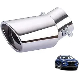 MT Stylish Car Show Exhaust Tube in Stainless Steel Colour Tube-Silencer Muffler Tip Pipe for FRONX (ALL MODELS)-picture-28